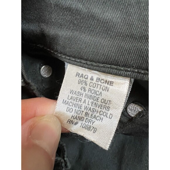Rag & Bone Jeans For Intermix Capri Zipper Hem Slim Skinny | Olive | Size 30 - Picture 8 of 13